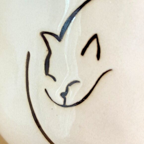 Anthropologie Cat Amos Coffee Tea Mug Aqua Blue Interior Glaze Stoneware - Picture 7 of 10